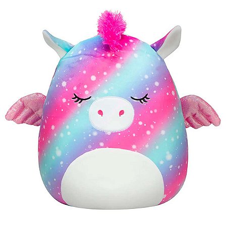 Almofada Squishmallows Pelúcia de 30Cm Faisah - Sunny