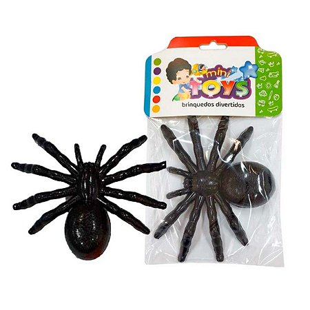 Brinquedo Aranha Preta 11x15cm - Mini Toys