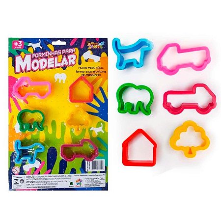 Brinquedo Forminhas Para Modelar 6Un - Mini Toys