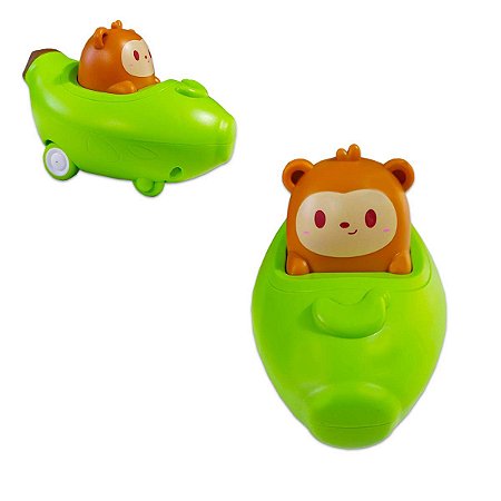 Brinquedo Infantil ZOOMIGOS Macaco no Carro de Banana