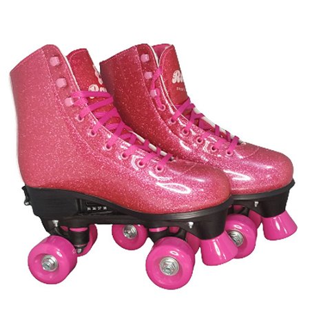 Patins Infantil Menina Quad Roller Skate Ajustável 4 Rodas