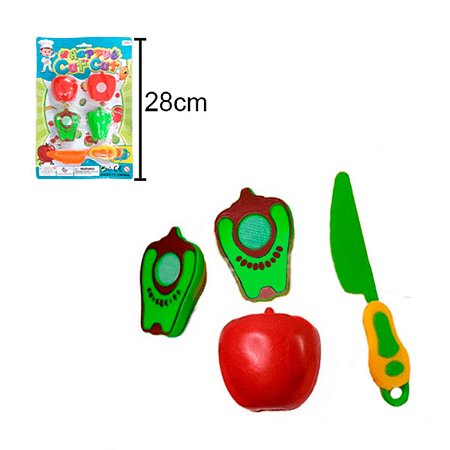 Brinquedo Kit Frutas com Velcro Happy Cut cut