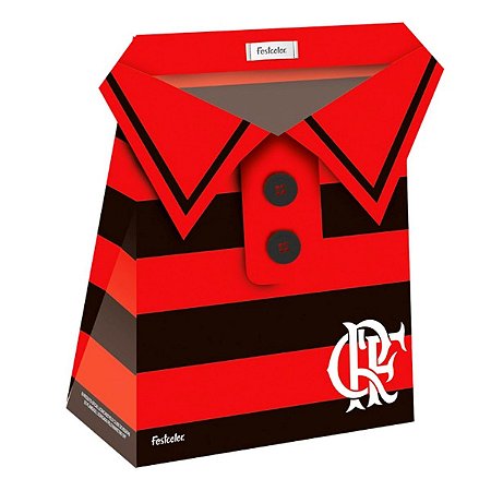 Caixa Camisa Aniversário Flamengo 8Un - Festcolor
