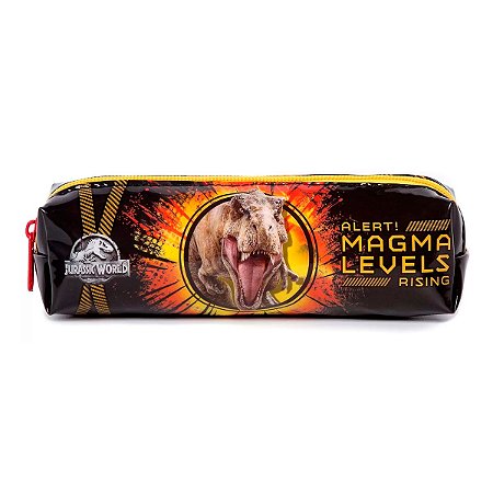 Estojo Escolar Jurassic World Soft Amarelo - DMW