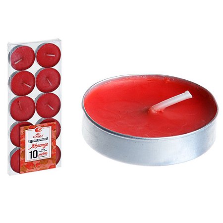 10 Velas Aromáticas Art Essence Cheiro de Morango