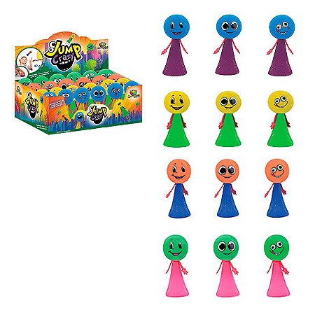 Brinquedo Jump Crazy Caretas Aperta e Pula Colorido