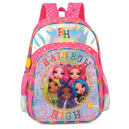 Mochila Escolar Costas Rainbow high Rosa Infantil