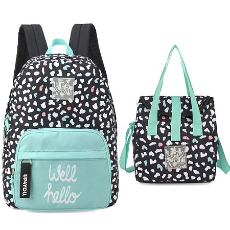 Kit Mochila Costas e Lancheira Térmica Well Hello - Luxcel
