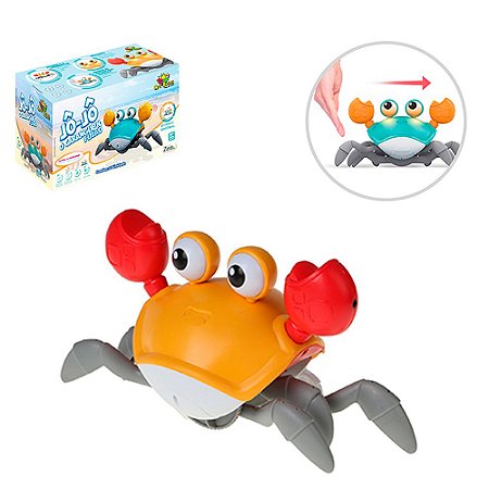 Brinquedo Caranguejo Fujão Com Sons Luzes Recarregável AM