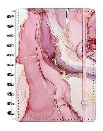 Caderno Inteligente Agatha Mármore Rosa - Grande