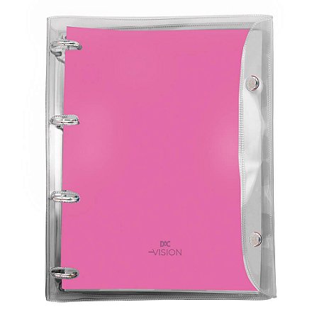 Fichário em PVC Vision Rosa – DAC – 3992