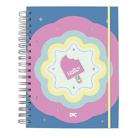 Caderno Smart Universitário Hello Picolé 80 folhas DAC 4064