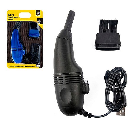 Mini Aspirador de Po Pequenas Areas via USB Portatil Preto