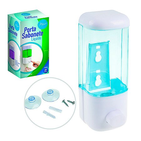 Porta Sabonete Líquido 600ml P/ Parede - Zein
