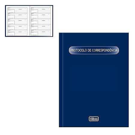 Livro Protocolo de Correspondências Capa dura 104FLS