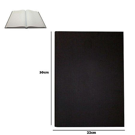 Livro ATA Preto 200 Folhas 210x300mm