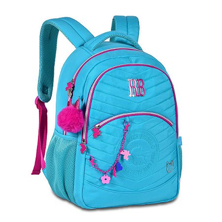 Mochila Oficial Costas Rebecca Bonbon Azul c/ 2 Chaveiros