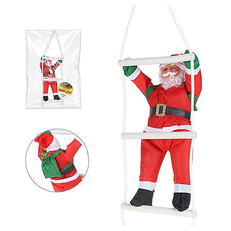 Enfeite Noel Na Escada Decoração 49cm