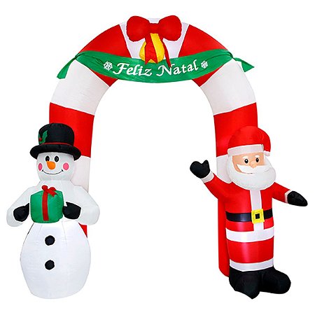 Portal Inflável Decoração de Natal Casa Loja 240x190cm