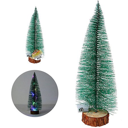 Enfeite Arvore Pinheiro Com Led Decoração Natal 24,5cm 1Un