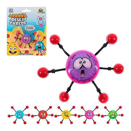 Brinquedo Aranha Desce Parede Divertida - Cores