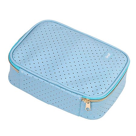 Estojo Box Necessaire 100 Pens Furadinho Azul - BRW