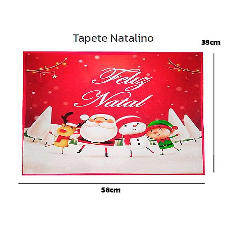 Tapete p/ Porta Natalino Decoração Natal 58x38cm MOD 2