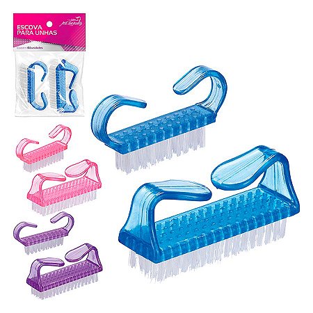 Escova Para Unhas Mãos e Pés Limpeza c/ 2 Peças