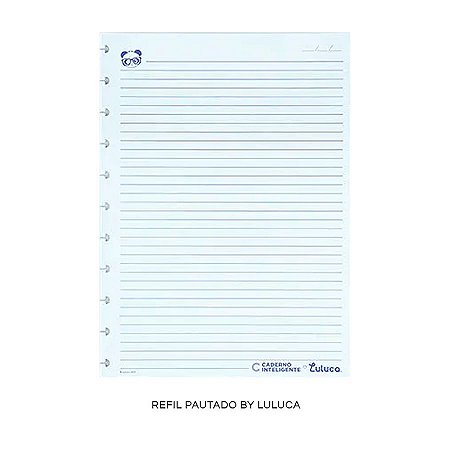 Refil Pautado By Luluca Médio 50Fls - Caderno Inteligente