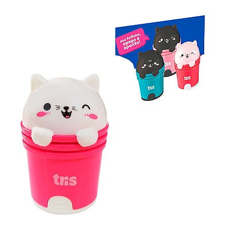 Apontador Duplo Com Borracha Kitty - Pink