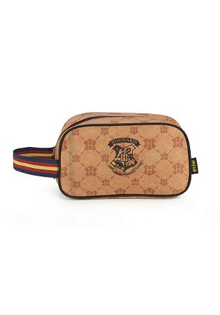 Necessaire Estojo Harry Potter Hogwarts Marrom - Luxcel