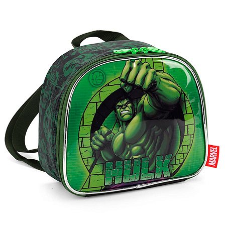 Lancheira Térmica Hulk Avengers Preto e verde - Luxcel
