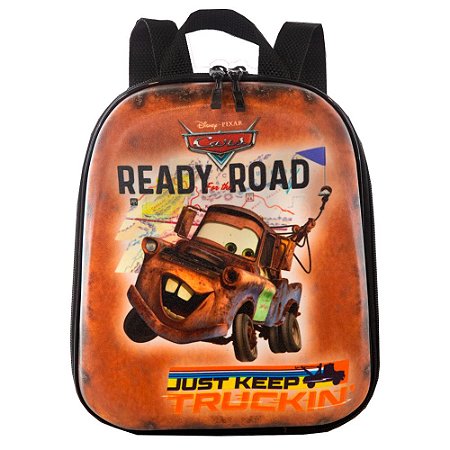 Lancheira Escolar Tow Mater Disney Carros Marrom