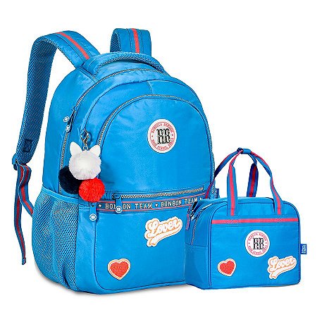 Mochila de Costas RB + Lancheira School Girls Azul - Clio