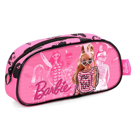 Estojo Escolar Barbie de Óculos Rosa - Luxcel