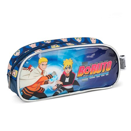 Estojo Escolar Boruto Simples Azul - Luxcel