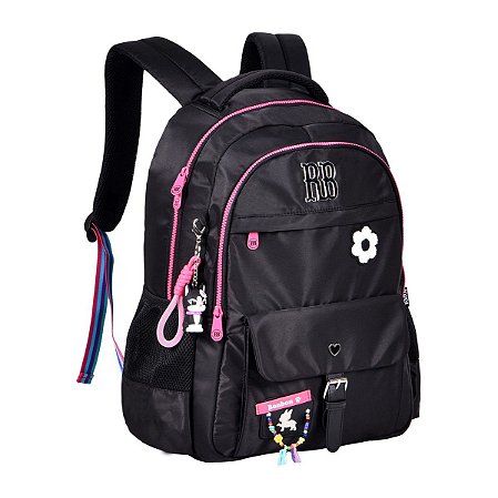 Mochila de Costas RB Soft Nylon Miçangas Preto - Clio
