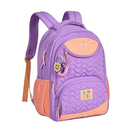 Mochila Costas Luluca Lulike Soft Lilás 2 Chaveiros - Clio