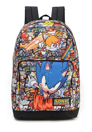 Mochila de Costas Sonic Comic Collection Laranja - Luxcel