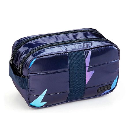 Estojo Duplo Necesserie Azul com Raios - Seanite