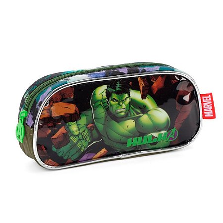 Estojo Escolar Hulk Avengers Forte Verde - Luxcel