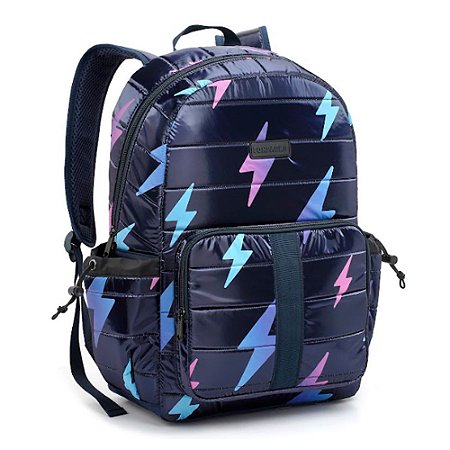 Mochila de Costas Raios Escolar Azul FunPacks - Seanite