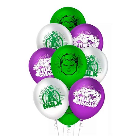 Balão Aniversário Hulk Avengers Colorido 25un Tam 9 - Regina