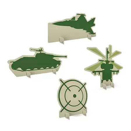Enfeites de Mesa Aniversário Camuflado Decoração 4Un