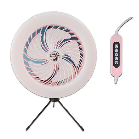 Ventilador Portatil de Mesa Com Led Cores Diversas via USB