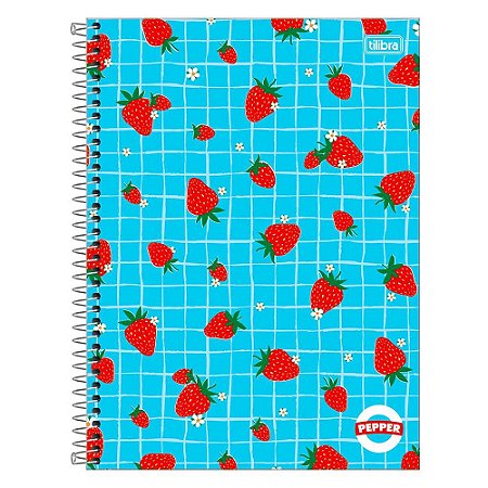 Caderno Espiral Morango 12 Matérias Pepper 192F - Tilibra