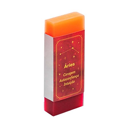 Borracha Signo Áries c/ Degrade Frases Vermelho - Tris