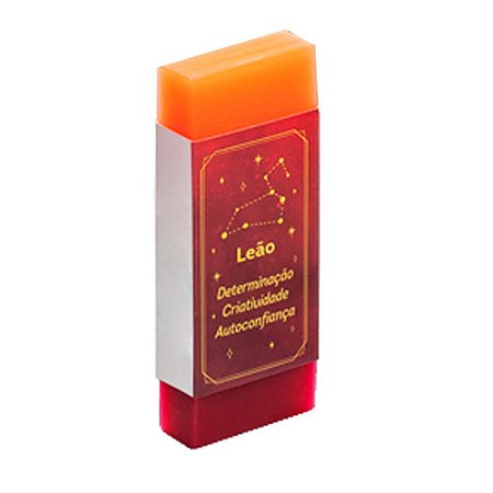 Borracha Signo Leão c/ Degrade Frases Vermelho - Tris