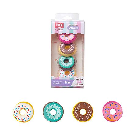 Borracha Donuts Holic Fofurices – Com 4 Un Coloridas - TRIS