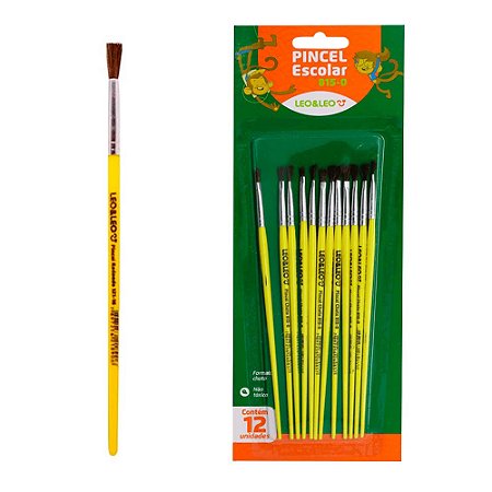 Pincel Redondo Escolar P/ Pinturas Com 12Un 815-0
